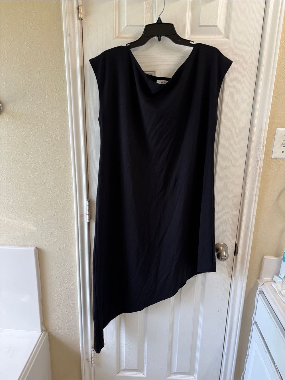 bryn Walker Black Top with Label Detail. NWOT